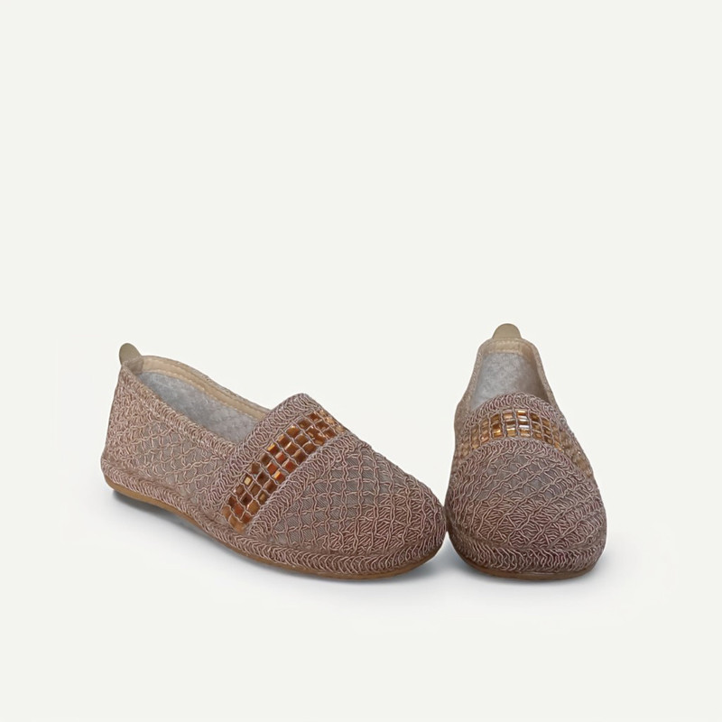 کفش روزمره زنانه مدل گیپور نگین دار G-Nes