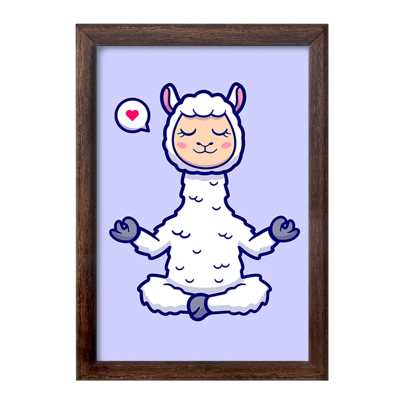 تابلو خندالو طرح حیوانات بامزه لاما کد 29441