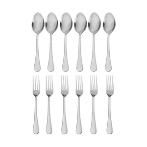 Sanaye Steel Iran Parma Medium Forks and Spoons Set 12 Pcs