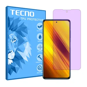 Tecno brand shockproof Anti-purple screen protector glass for Xiaomi Poco X3