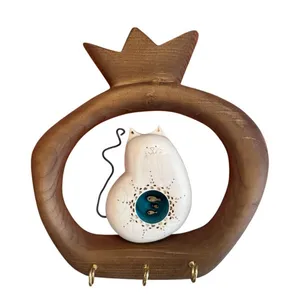 جاکلیدی دیواری چوبی مدل c2h2