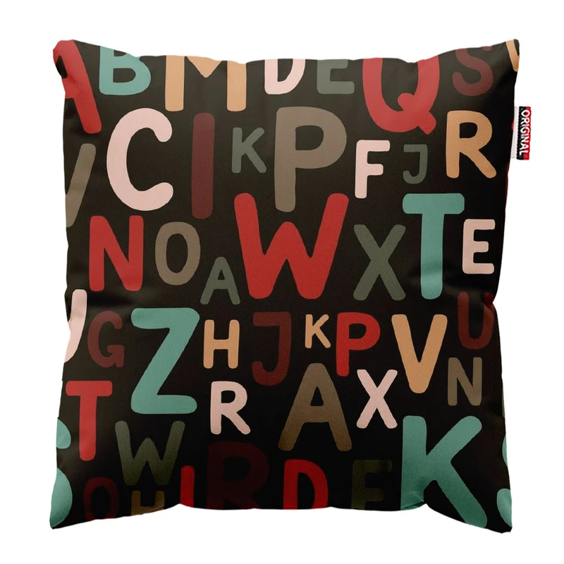 کوسن پاد آفرین طرح حروف انگلیسی سایز 30*30 سانتی متر کد 873