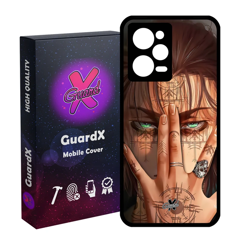 کاور گارد ایکس طرح Eren Anime مدل Glass10449 مناسب برای گوشی موبایل شیائومی Redmi Note 12 Pro 5G/Poco X5 Pro 5G/Note 12 Pro Pro speed