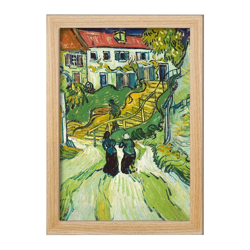 تابلو خندالو مدل راه پله در اوور ونسان ونگوگ (Van Gogh) کد 36826