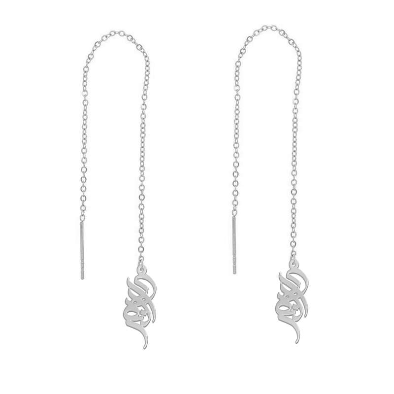 گوشواره نقره زنانه لیردا مدل اسم النگار sss elengar49 گوشواره نقره زنانه لیردا مدل اسم النگار sss elengar49