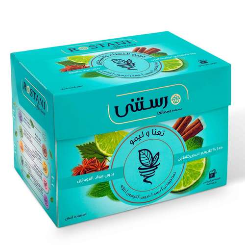دمنوش مخلوط نعنا و لیمو رستنی - بسته 14 عددی