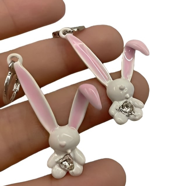 گوشواره دخترانه مدل خرگوشی سیلیکونی