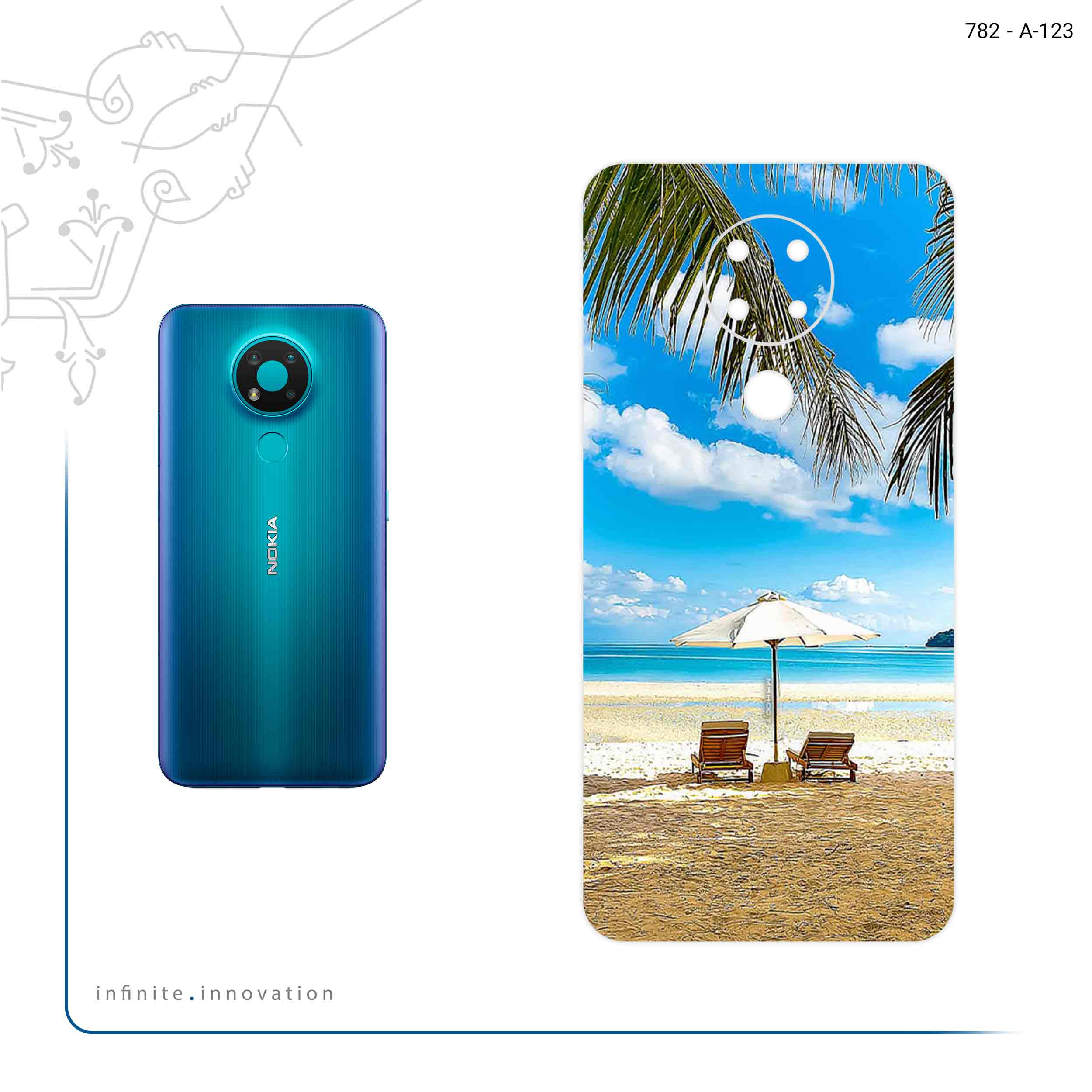 برچسب پوششی ماهوت مدل Beach مناسب برای گوشی موبایل نوکیا 3.4