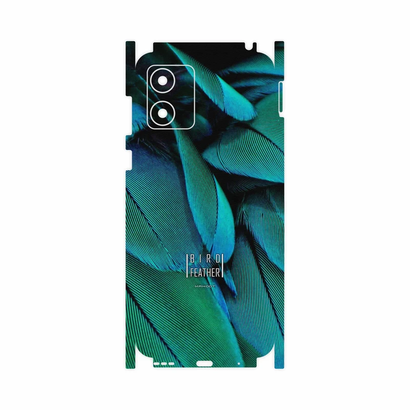 برچسب پوششی ماهوت مدل Green Feather-FullSkin مناسب برای گوشی موبایل موتورولا Moto E13
