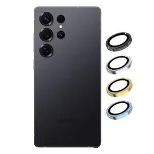 محافظ لنز دوربین شیشه‌ای مدل رینگی مناسب برای گوشی موبایل سامسونگ Galaxy S25 Ultra