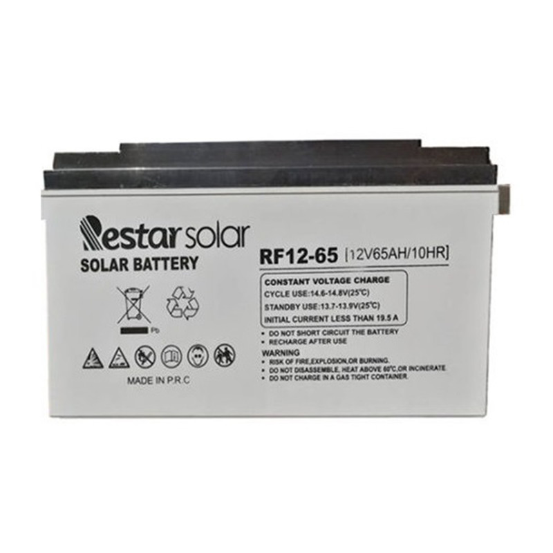 باتری خورشیدی رستار سولار مدل 12V-65AH ظرفیت 65 آمپر