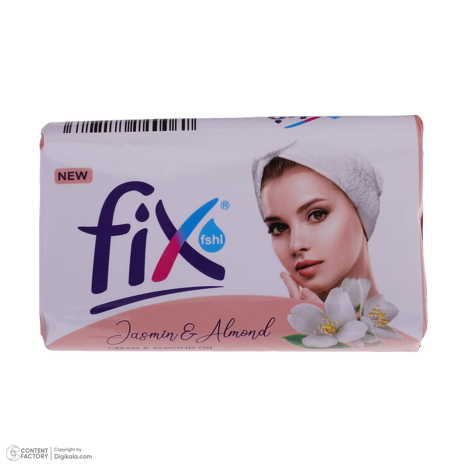 صابون شستشو فیکس مدل Jasmin & Almond وزن 90 گرم بسته 6 عددی -  - 2