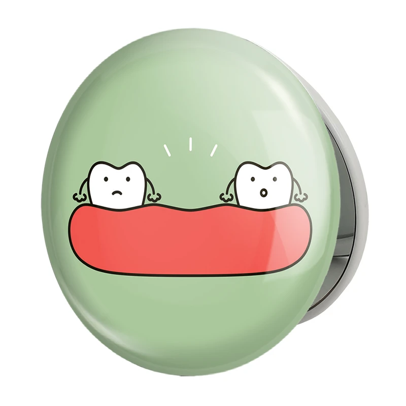 آینه جیبی خندالو طرح دندان و دندانپزشکی کودکانه مدل تاشو کد 27757 