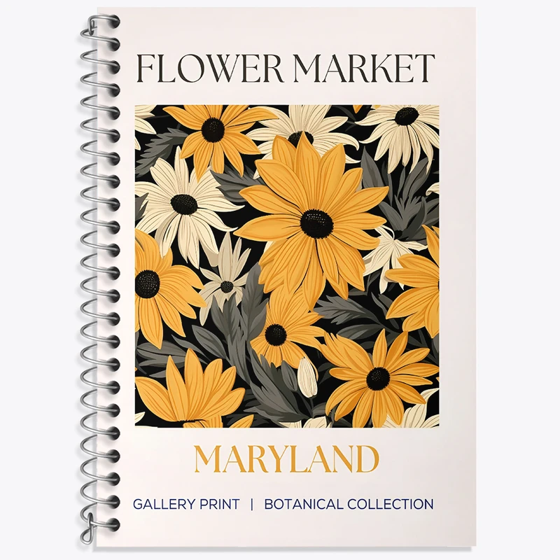 دفتر زبان 50 برگ خندالو مدل دو خط طرح گل گلی کد N5333