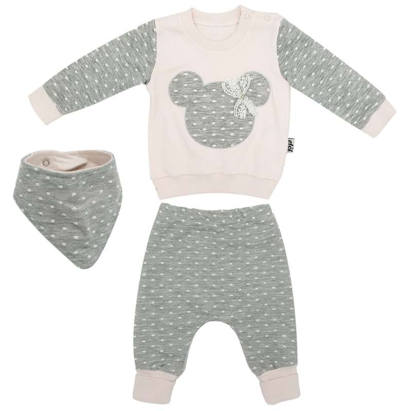 ست 3 تکه لباس نوزادی مدل Mcelc baby