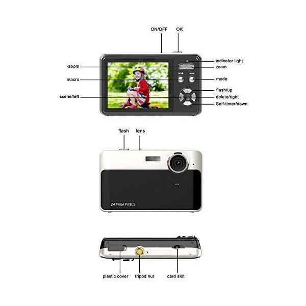 دوربین دیجیتال مدل HD 1080P 24MP 3X