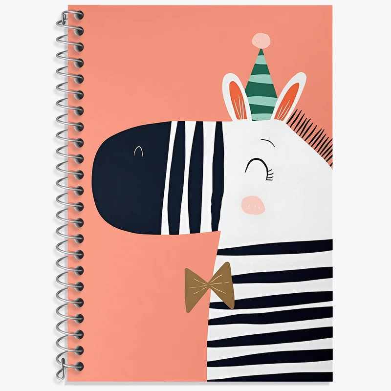 دفتر لغت 50 برگ خندالو طرح گورخر کیوت کد N4727