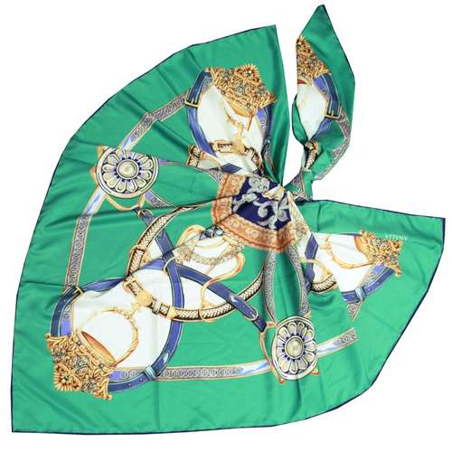 روسری زنانه آنالیا مدل ابریشم توییل دور دست دوز بهاری کد ana-9607