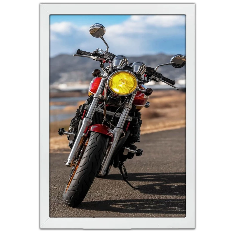 تابلو بکلیت طرح موتور سنگین هوندا HONDA CB1300 مدل W-po1586 فریم سفید