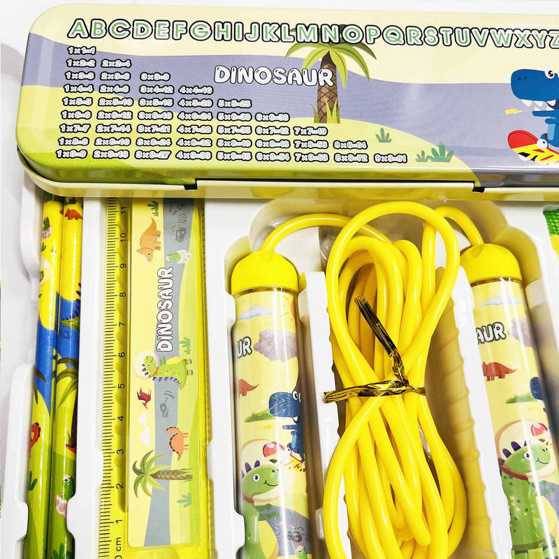 بسته لوازم تحریر مدل دایناسور کیوت بسته 9 عددی