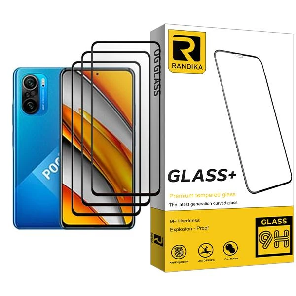 محافظ صفحه نمایش راندیکا مدل Randika Glass MIX003 مناسب برای گوشی موبایل شیائومی Poco F3 بسته سه عددی