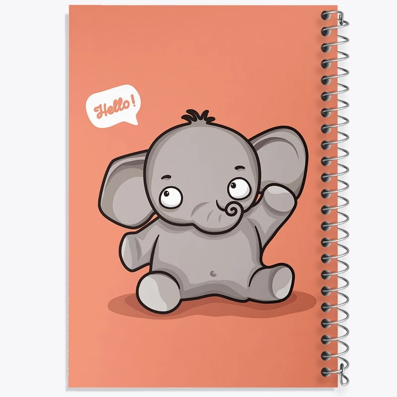 دفتر شطرنجی 50 برگ خندالو مدل فیل کیوت کد F2480