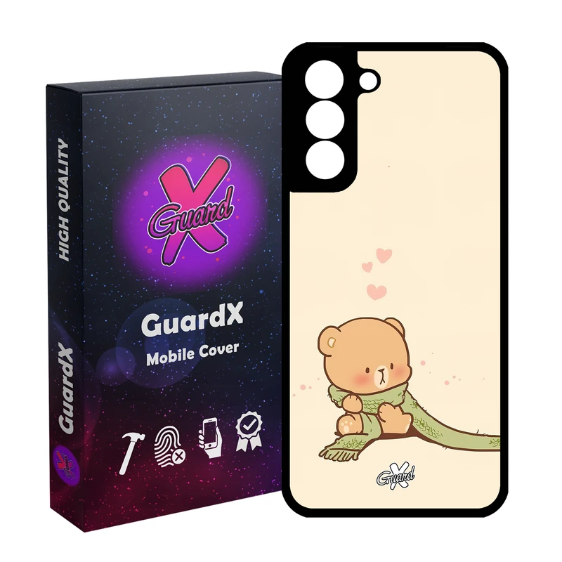 کاور گارد ایکس طرح خرس 1 مدل Glass10488 مناسب برای گوشی موبایل سامسونگ Galaxy S21 FE