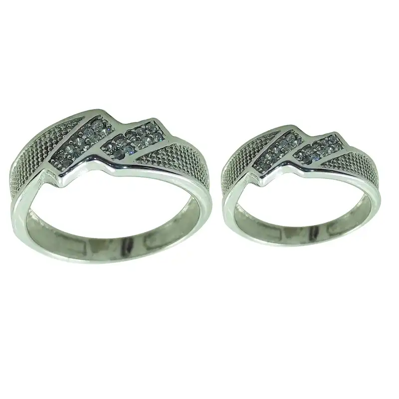 ست انگشتر نقره زنانه و مردانه سلین کالا مدل COD-9