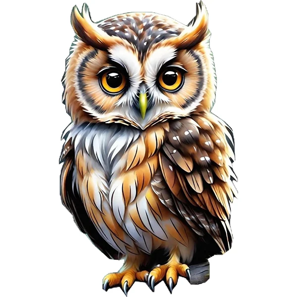 استیکر پارچه و لباس پاد آفرین طرح جغد کد 3345