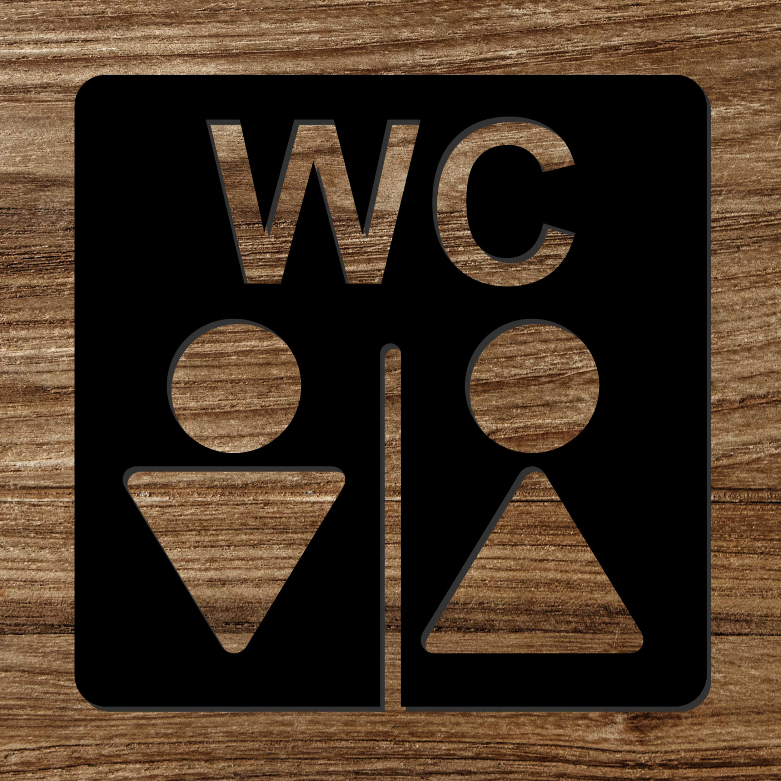 تابلو نشانگر آژنگ طرح سرویس بهداشتی مردانه و زنانه کد I-CL-W061