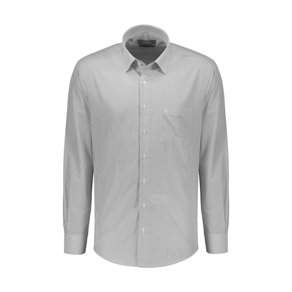 پیراهن آستین بلند مردانه ال سی من مدل 02181290-gray 404