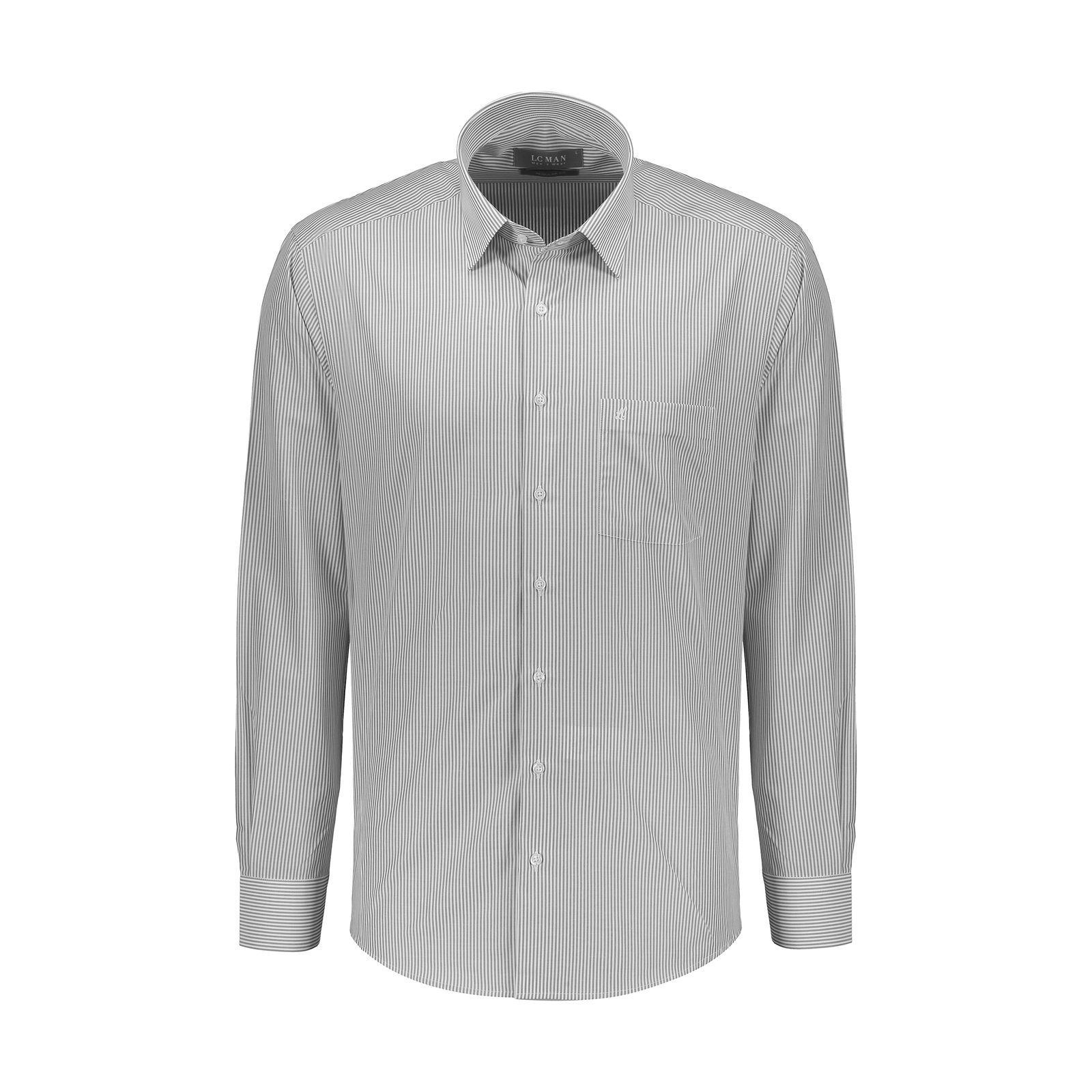 پیراهن آستین بلند مردانه ال سی من مدل 02181290-gray 404 -  - 1