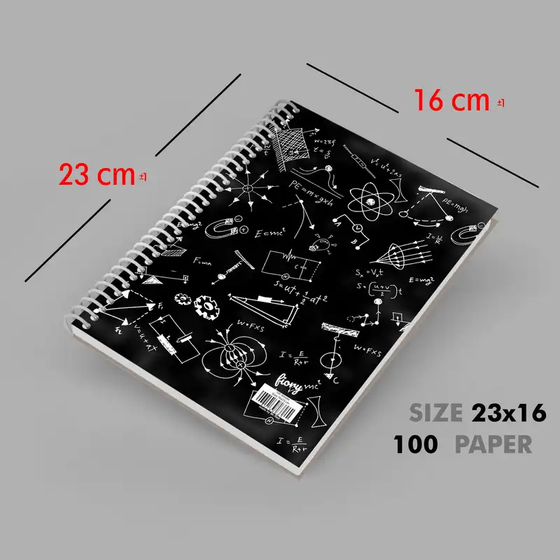 دفتر مشق 100 برگ مستر راد طرح فیزیک مدل کوانتوم کد fiory 2166