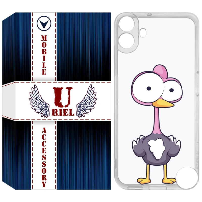 کاور یوریل مدل Clear کد 43 طرح شترمرغ مناسب برای گوشی موبایل ناتینگ فون Nothing CMF Phone 1