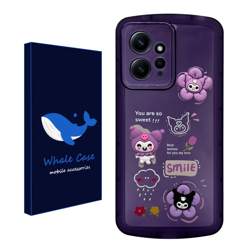 کاور وال کیس مدل کرومی و گل مناسب برای گوشی موبایل شیائومی Redmi Note 12 4G