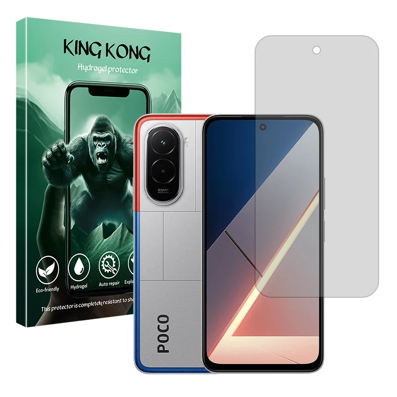 محافظ صفحه نمایش شفاف کینگ کونگ مدل Tough مناسب برای گوشی موبایل شیائومی Poco M7 4G