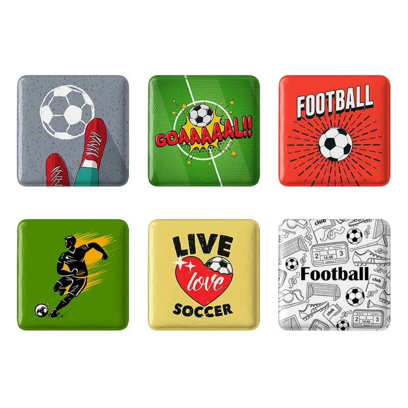 مگنت خندالو طرح فوتبال Football کد 1662B مجموعه 6 عددی