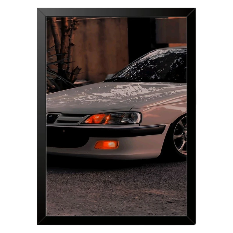 تابلو بکلیت طرح ماشین و خودرو پژو پارس مدل b-po1580 فریم مشکی