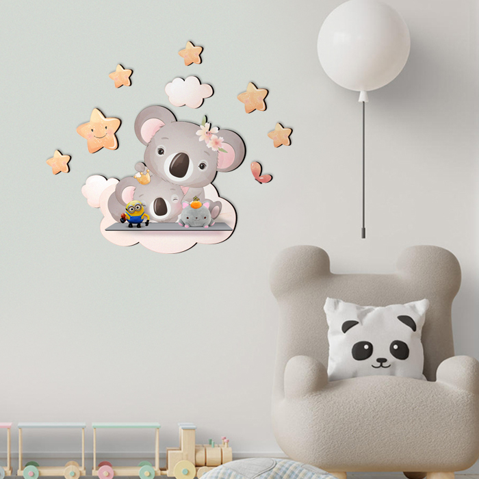 شلف دیواری اتاق کودک باروچین مدل کوالاها کد sh-43