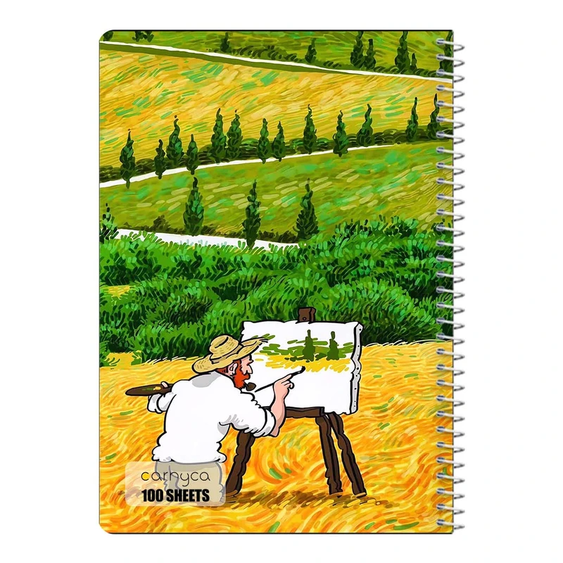 دفتر مشق 100 برگ سیمی کارنیکا طرح فانتزی ون گوگ Van Gogh Fantasy کد 71356