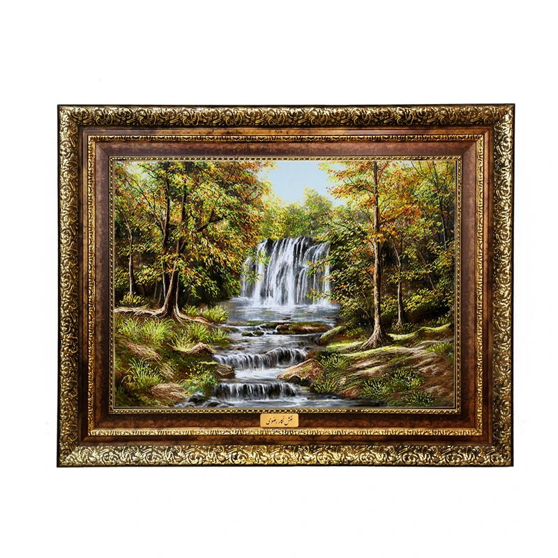 تابلو فرش ماشینی نقش نگار رضوی طرح منظره کد 1710H