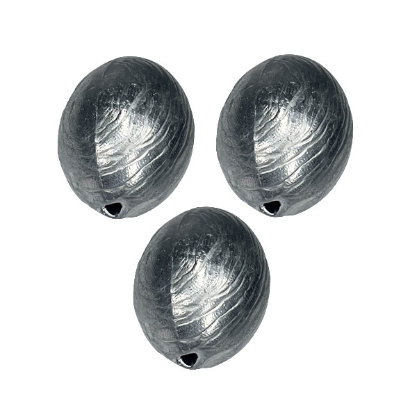 سرب ماهیگیری مدل بیضی کد 120g بسته 3 عددی