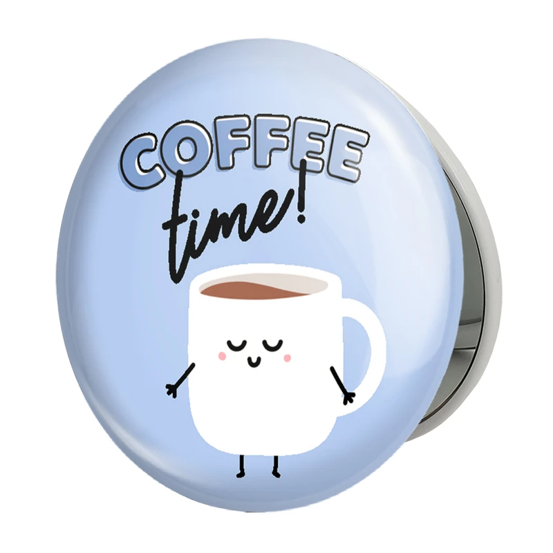 آینه جیبی خندالو طرح قهوه Coffee مدل تاشو کد 22007 