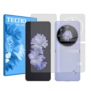 Tecno Resistant model matte screen protector suitable for Tecno Phantom V Flip mobile phone along with the back protector