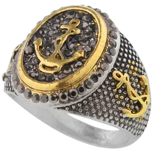 انگشتر مردانه طرح لنگر کد 00