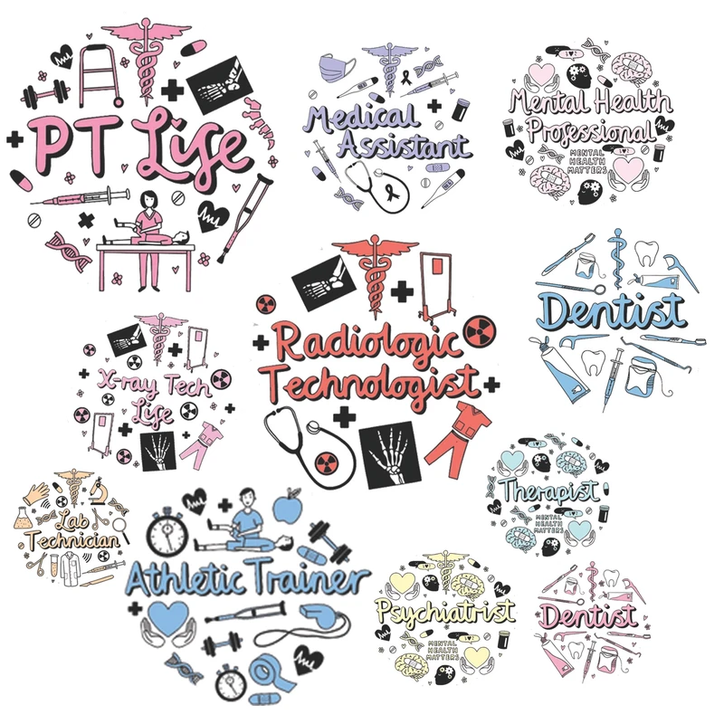 استیکر لپ تاپ طرح پزشکی کد 2808 مجموعه 11 عددی