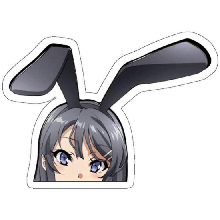 استیکر لپ تاپ مدل Bunny Girl Peeker