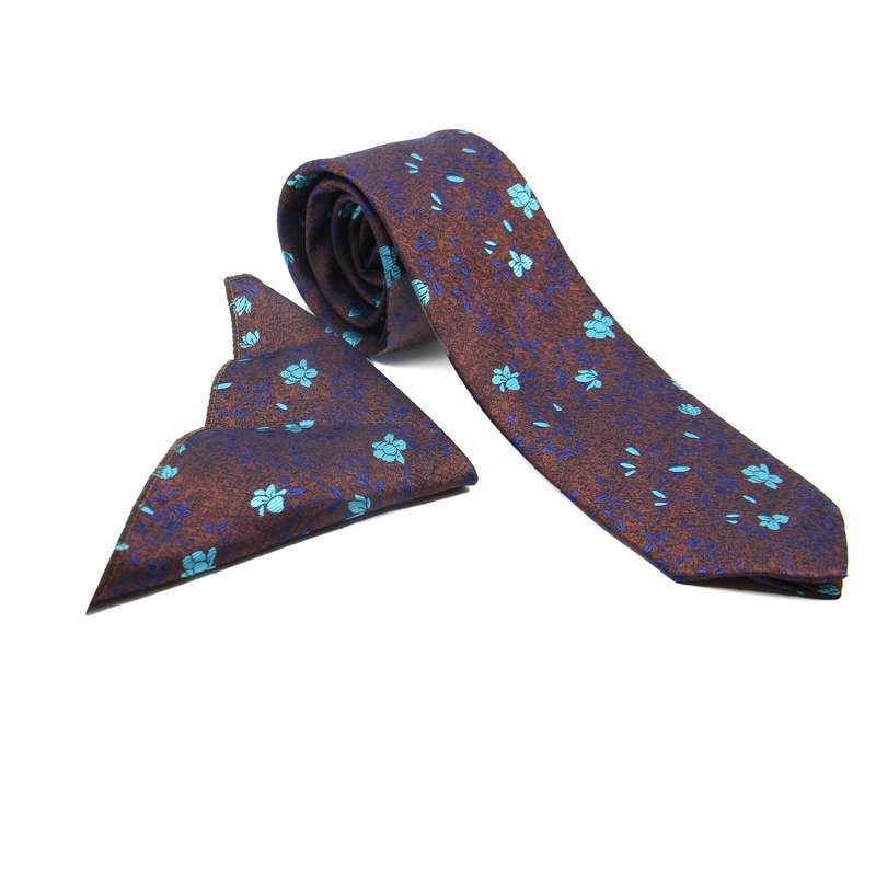 ست کراوات و دستمال جیب مردانه مدل tie 004