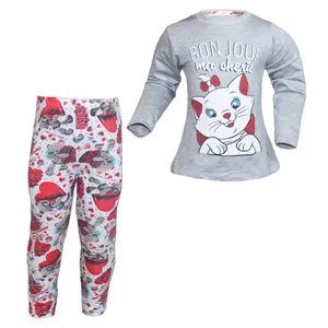 ست تی شرت و شلوار دخترانه مدل 108