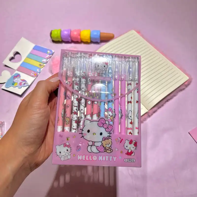 روان نویس مدل پاک کن دار طرح کیتی بسته 12 عددی